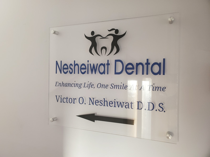 Nesheiwat Dental interior signage